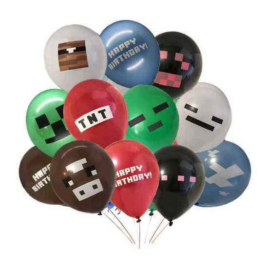 11" Minecraft My World Latex Balloons (6pcs)