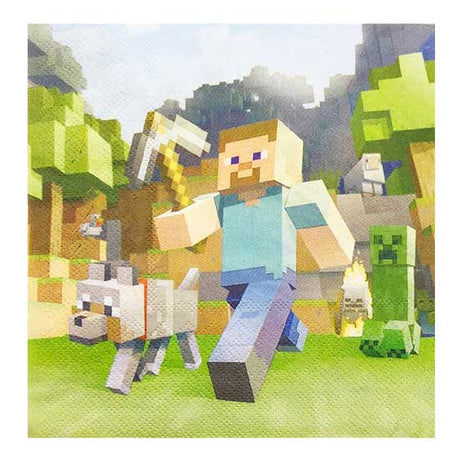 Minecraft Party Napkins Supplies Singapore.