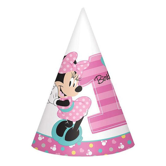 Minnie 1st Birthday Cone Hats a special 1st birthday party celebration!
