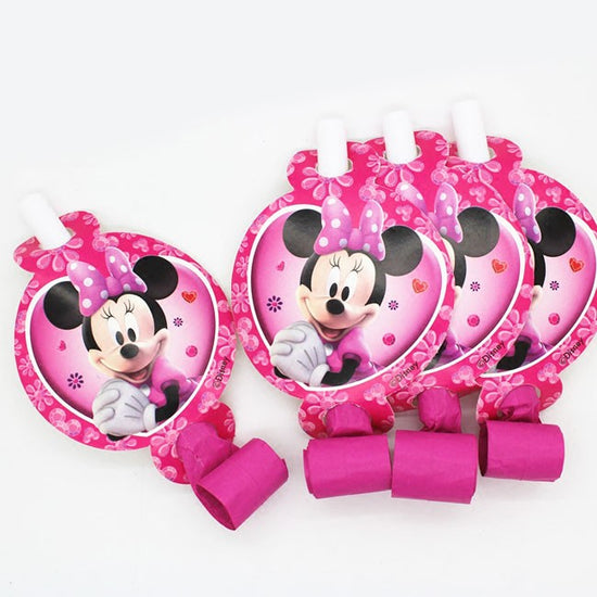 Load image into Gallery viewer, The girls are having so much fun with the Minnie Mouse party blowouts. We are glad to have gotten them at great wholesale price.
