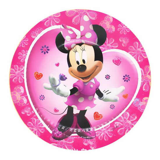 Load image into Gallery viewer, Pink Minnie Mouse Party Plate for the birthday cake serving. Sweet and nice item right now available at our party supplies shop.
