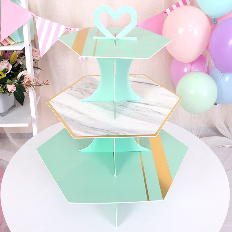 Marble style cupcake stand.