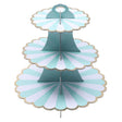 Mint green stripes cupcake stand
