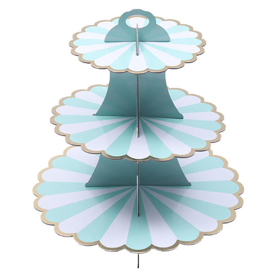 Load image into Gallery viewer, Mint green stripes cupcake stand
