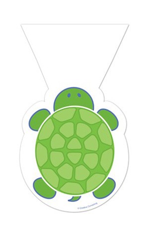 Load image into Gallery viewer, 20 pieces of Mr Turtle Shaped Gift Bags  for the Under the Sea Ocean themed birthday party favor packs.Fill these interesting Mr Turtle shaped cello bags with small party favors or sweet treats for each guest
