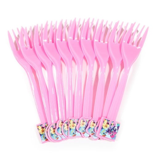Party forks for serving cakes and desserts at Wendy's Birthday Party. She loves Pinkie Pie and Rainbow Dash!