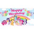 My Little Pony Backdrop poster banner with Pinkie Pie, Rainbow Dash, Twilight Sparkle, Apple Jack and Fluttershy.