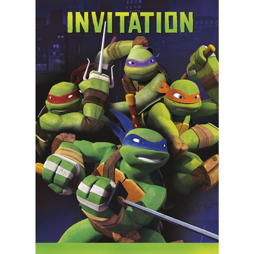 Ninja Turtle invitation cards is now available at Singapore Number 1 Party Shop!