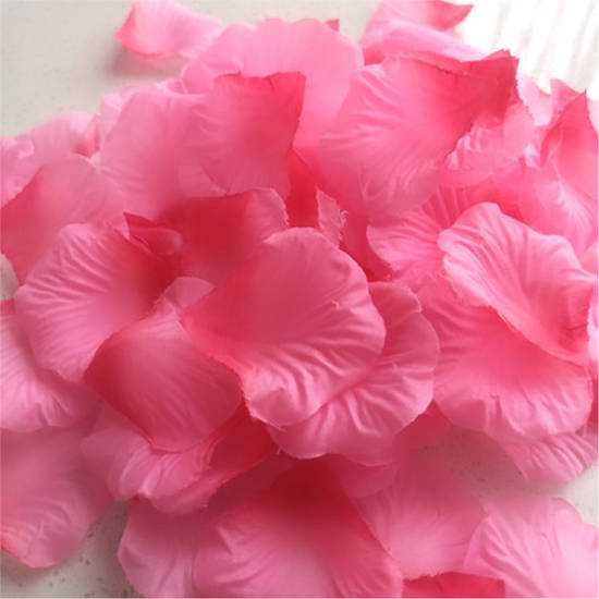 Ombre Pink Artificial Rose Petals Stack
