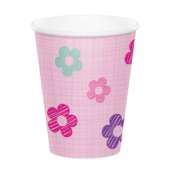 Celebrate your baby girl 1st birthday with the cake table set with nice tablewares like these lovely One is Fun Girl Cups