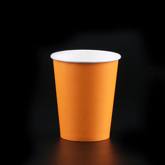 It all starts with color! Our Youthful Orange coloured 9oz hot/cold cups make party set up and clean up a snap. Great for serving party drinks.