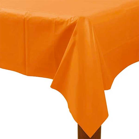 Orange table cover for party decoration