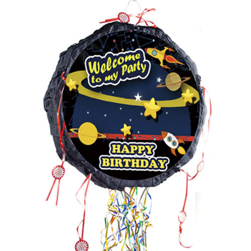 Get into some outer space fun as an astronaut for your outerspace birthday party. This pinata should not be missed.