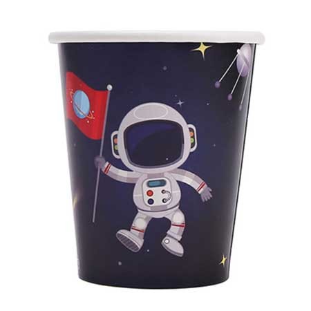 Outerspace Fun party with astronauts, galaxy and planets! Great party cups for this lovely party!