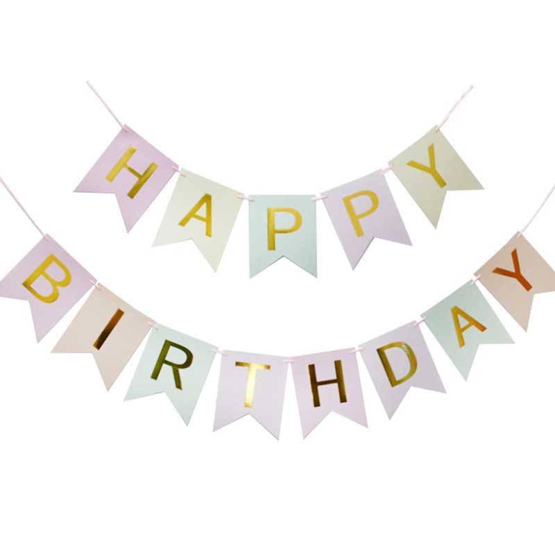 Pastel Rainbow Fishtail Banner for birthday decoration setup. 