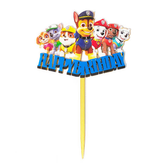 Paw Patrol Gang  Acrylic Cake Topper.