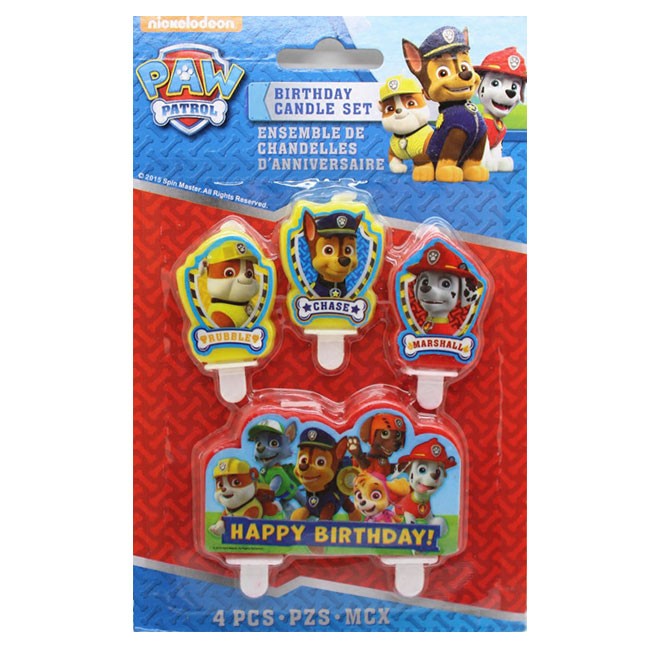 Paw Patrol candle cake decoration set for us to do a DIY customised cake for Marshall's 5th Birthday.