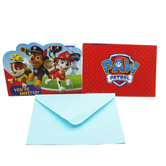 Load image into Gallery viewer, Paw Patrol party invitation with cool Paw Patrol pics
