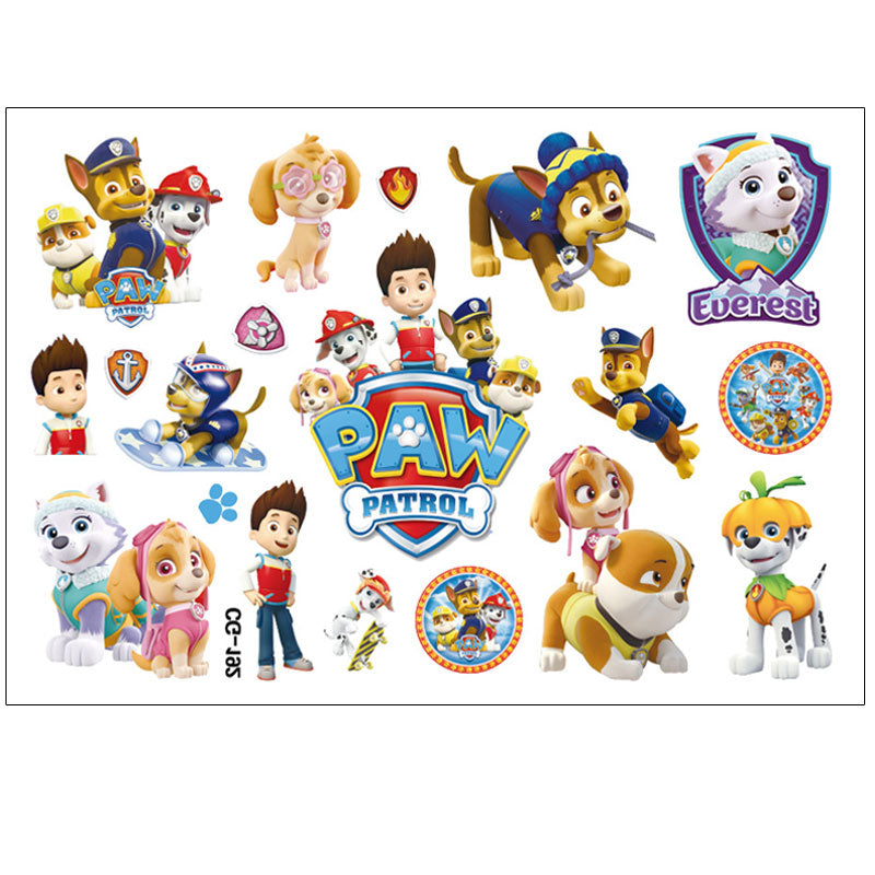 A sheet of Paw Patrol Party Tattoos for each kid to fill up their goody bag.
