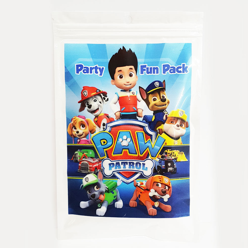 Paw Patrol Fun Pack - with games, stickers and colouring - A perfect favour gift pack to mark the fun and interesting Birthday Party. 