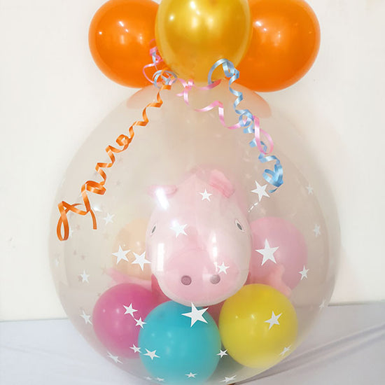 Peppa Pig Plush toy in a balloon is a wonderful gift for a little Peppa lover.