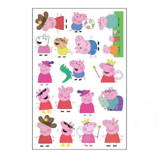 Peppa Pig Tattoos for your guests to decorate their fces or bodies with colourful Peppa Pig pictures.