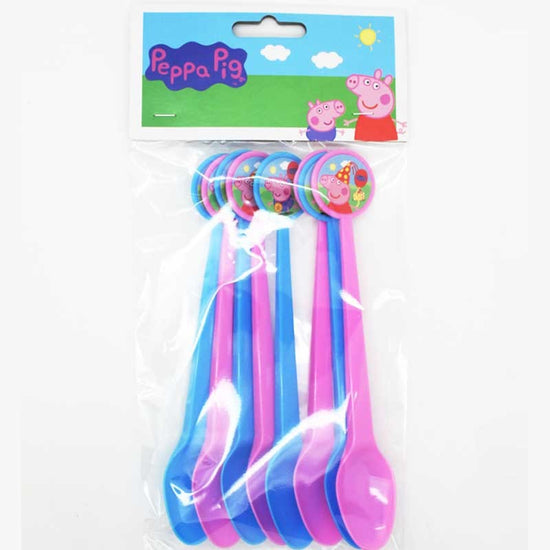 Peppa Pig spoons at great prices together with the cute tableware for any birthday theme at nice discounted prices.