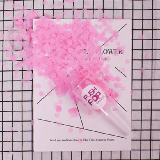 Load image into Gallery viewer, Light Pink Confetti in a Push Pop.
