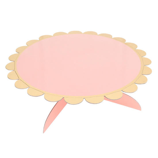 Load image into Gallery viewer, Pink Gold Trim Cake Stand
