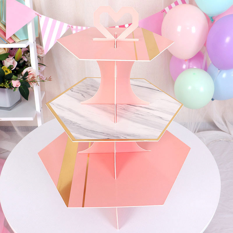 Pink Marble Cupcake Stand.