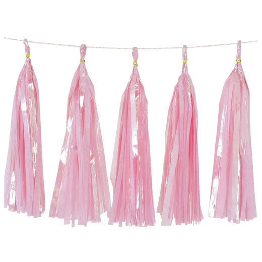 Light Pink Party Foil Tassels