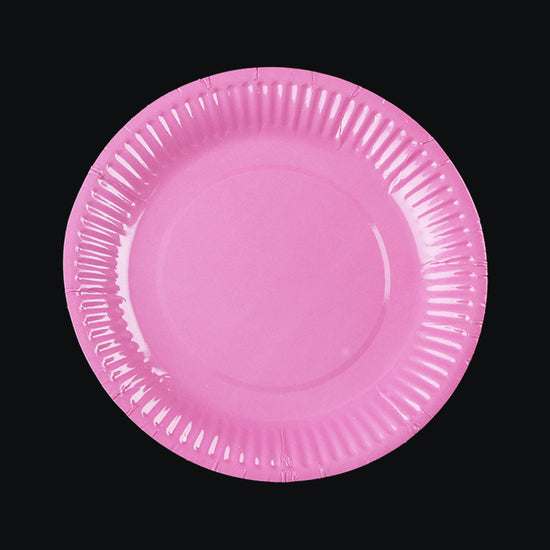 Load image into Gallery viewer, Sweet Pink colored dessert size plates are perfect for snacks and cake or dessert.
