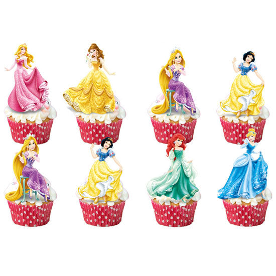 Disney Princesses Cupcake Topper Picks for cupcake decoration.