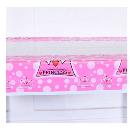 Pink Princess Table cover for Girl's Birthday Party.