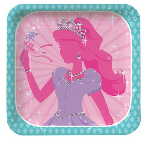 Remarkable Princess Sparkle 7" Party Plates to set your royal party tableware. Each package contains 8 plates,