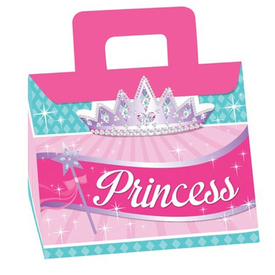 Package includes 4 lovely treat boxes in the form of a princess purse. Fill these little treat boxes with small candies, mints, and other small party favors, then give to your guests as a special thank you.