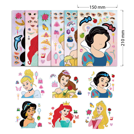 Lovely Disney Princesses activity sticker sheets.