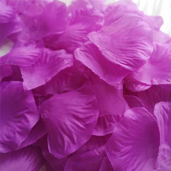 Purple Artificial Rose Petals Stack