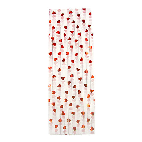 Red Hearts Party Paper Tassels