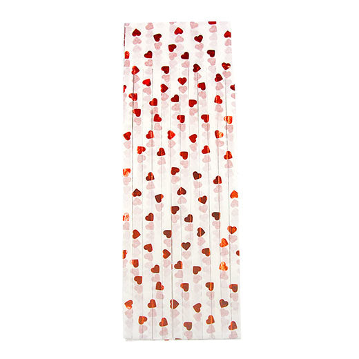 Red Hearts Party Paper Tassels