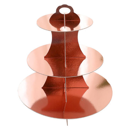 Rose Gold Foil 3 tier cupcake stand.