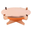 Rose Gold shimmering foil cake stand for the birthday cake and dessert snacks.