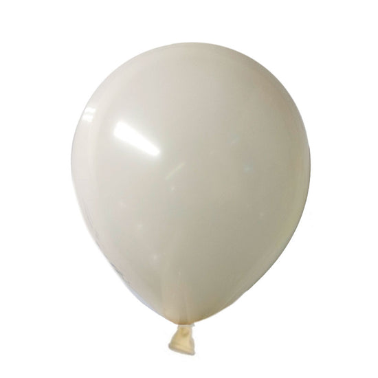 Sand Coloured Matt Latex Balloons can be filled will air or helium.