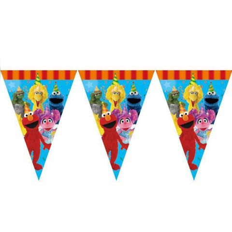 Sesame Street Flag Banner for a lovely and beautiful birthday party decoration.