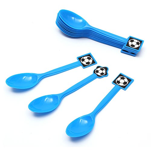 Soccer party spoons for your party guests. 10pc in a pack