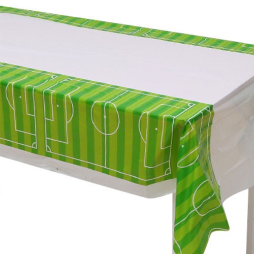 Soccer Tablecover - Decorate your soccer themed birthday party with this grass style table cover as you keep the tabletop nice and clean.