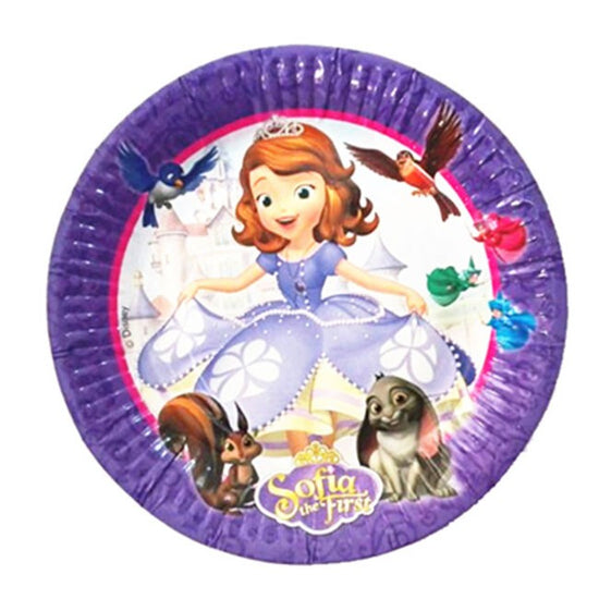 Sofia the First party plates now available at wholesale price without minimum purchase. Get yours now with the other party decoration stuffs.