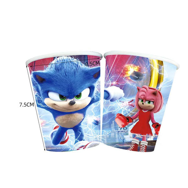 Sonic the Hedgehog party paper cups.