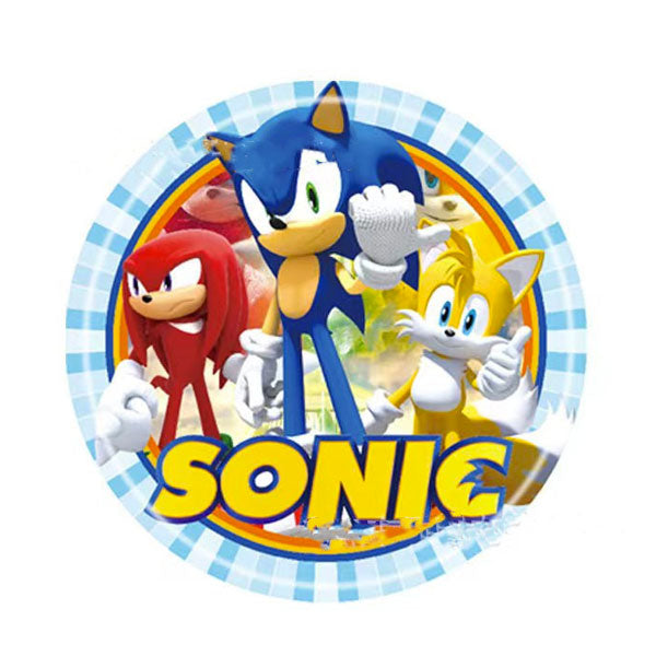 Sonic the Hedgehog party paper plate to serve the luncheon or desserts and cakes.
