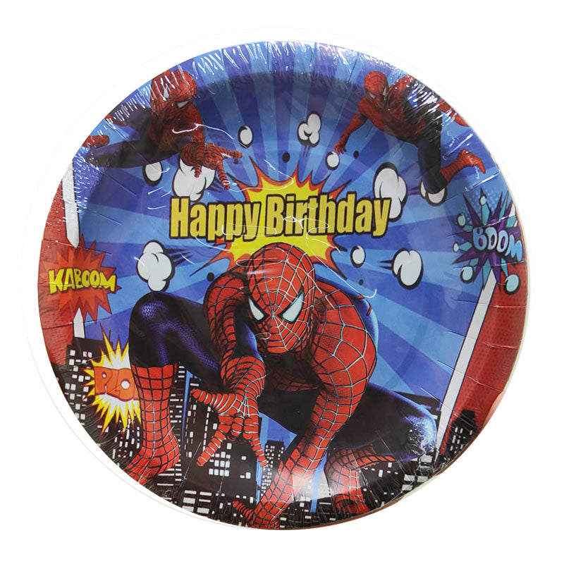 Spiderman Comics style party plates.